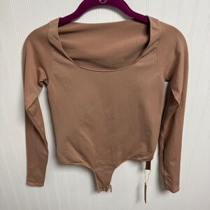 Skims Essential Bodysuit Long Sleeve Scoop Neck Bodysuit Sienna L/XL